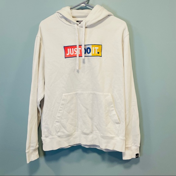 nike just do it sweatshirt white